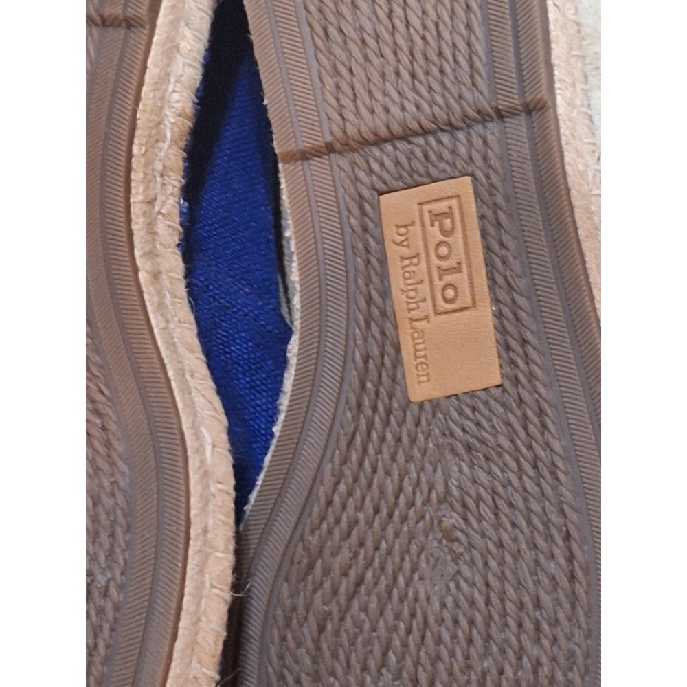Polo Ralph Lauren Cevio Canvas Leather Espadrille 13 True Rope Slip On Loafer - Picture 6 of 10